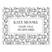 Modern geometrisch patroon monogram rubberstempel (Afrduk)