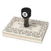 Modern geometrisch patroon monogram rubberstempel (Stempel)