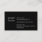 MODERN GEOMETRISCH PATROON pijl zwart wit goud Visitekaartje (Achterkant)