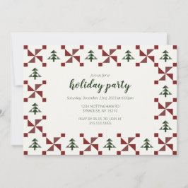 Modern Geometrisch Patroon Quilt Vakantie Party Kaart