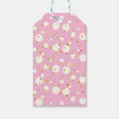 Modern Geometrisch Patroon Roze Kerstmis Cadeaulabel (Voorkant)