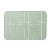 Modern Geometrisch Patroon Saliegroen Badmat (Voorkant)