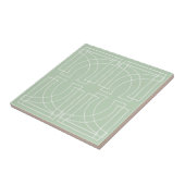Modern Geometrisch Patroon Saliegroen Tegeltje (Zijkant)
