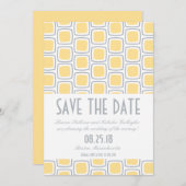 Modern geometrisch patroon slaat de datum op save the date (Voorkant / Achterkant)