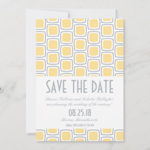 Modern geometrisch patroon slaat de datum op save the date