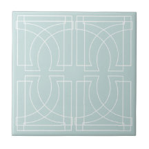 Modern Geometrisch Patroon Stofblauw