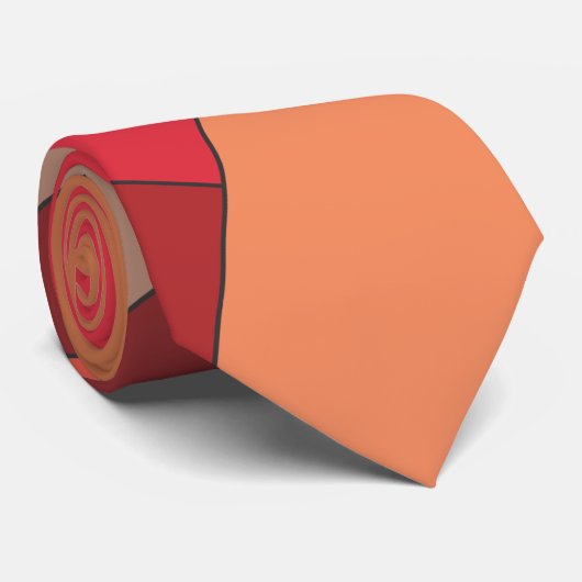 Modern geometrisch patroon stropdas (Opgerold)