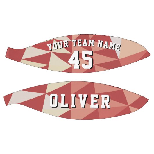 Modern Geometrisch Patroon Team Naam Nummer Basketbal (Panelen)