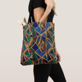 Modern geometrisch patroon tote bag (Dichtbij)