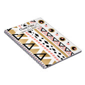 modern geometrisch patroon van het tribaal aztec g notitieboek (Rechterzijde)