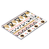 modern geometrisch patroon van het tribaal aztec g notitieboek (Linkerzijde)