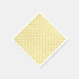 Modern geometrisch patroon zonnige pastelgeel servet