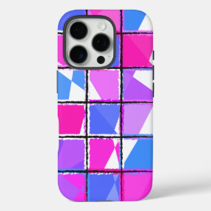 Modern geometrisch patroonontwerp iPhone 16 pro hoesje