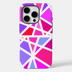 Modern geometrisch patroonontwerp iPhone 16 pro hoesje
