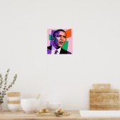 Modern geometrisch portret van Barack Obama Poster (Keuken)