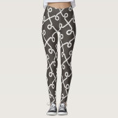 Modern geometrisch puzzel patroon leggings (Voorkant)