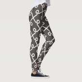 Modern geometrisch puzzel patroon leggings (Rechts)