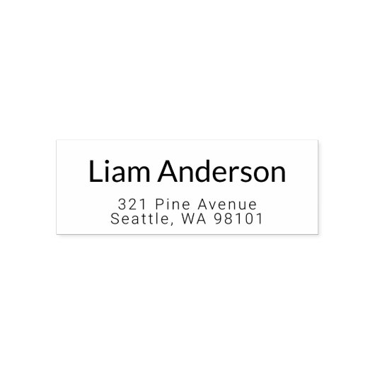 Modern geometrisch retouradres en naam  zelfinktende stempel (Design)