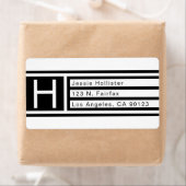 Modern geometrisch retouradres etiket (Insitu)