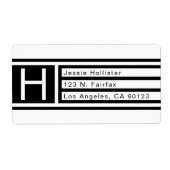 Modern geometrisch retouradres etiket (Voorkant)