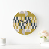 Modern geometrisch, retro Scandinavisch patroon Grote Klok (Huis)
