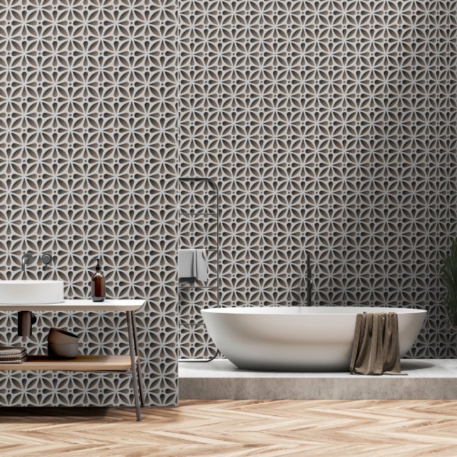Modern geometrisch rond patroon nr.1 behang (Badkamer)