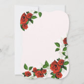 Modern Geometrisch Rood Bloemen-glitter Baby-showe Kaart (Achterkant)