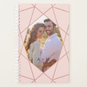  modern Geometrisch Roos Gold | Blush | Foto Planner (Voorkant)