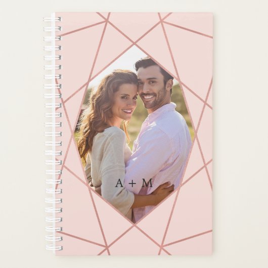  modern Geometrisch Roos Gold | Blush | Foto Planner (Voorkant)