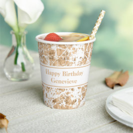 Modern geometrisch roos gouden marmeren aandenken papieren bekers