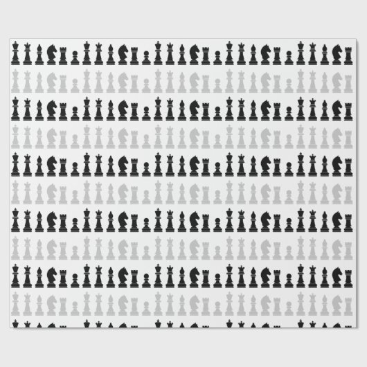 Modern geometrisch schaakstuk spelpatroon cadeaupapier (Vlak)