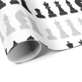 Modern geometrisch schaakstuk spelpatroon cadeaupapier (Rol Hoek)