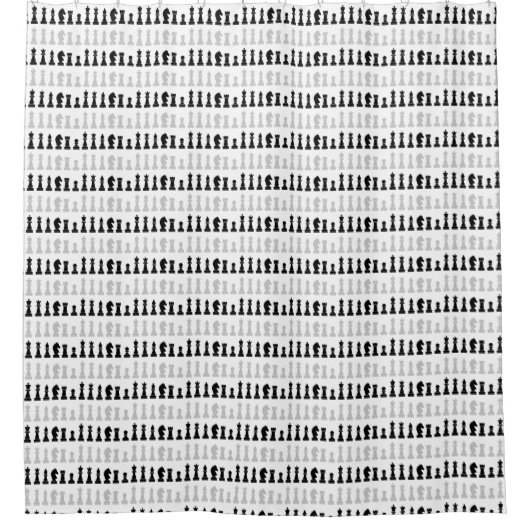 Modern geometrisch schaakstuk spelpatroon douchegordijn (Voorkant)