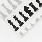 Modern geometrisch schaakstuk spelpatroon fleece deken (Hoek)