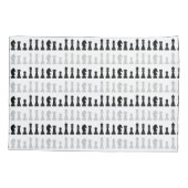 Modern geometrisch schaakstuk spelpatroon kussensloop (Achterkant)