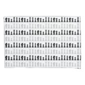 Modern geometrisch schaakstuk spelpatroon kussensloop (Voorkant)