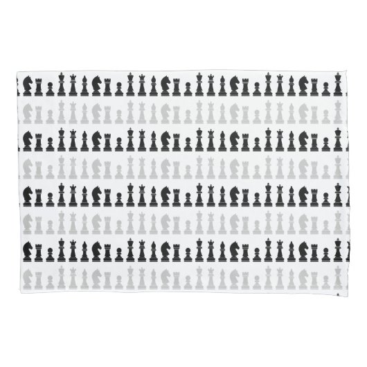 Modern geometrisch schaakstuk spelpatroon kussensloop (Voorkant)