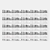 Modern Geometrisch Schaakstukken Spel Patroon Inpakpapier Vel (Voorkant)