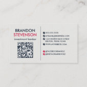 Modern geometrisch - Slank professioneel opvallend Visitekaartje (Achterkant)