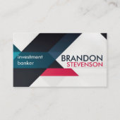 Modern geometrisch - Slank professioneel opvallend Visitekaartje (Voorkant)