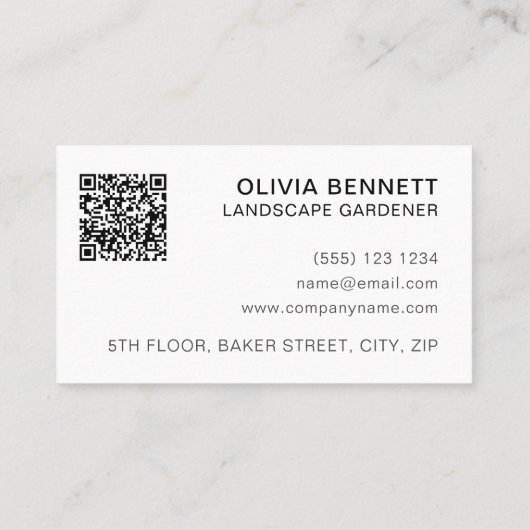 Modern Geometrisch Snowdrop Visitekaartje (Achterkant)