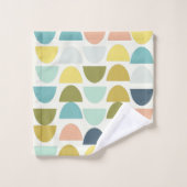 Modern geometrisch stijlvol aards Boho blauw groen Bad Handdoek (Wasdoekje)