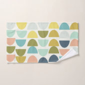 Modern geometrisch stijlvol aards Boho blauw groen Bad Handdoek (Handdoek)