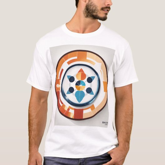 Modern geometrisch technisch cirkel logo ontwerp. t-shirt (Voorkant)