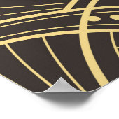  modern geometrisch tegelpatroon. gouden lijn poster (Hoek)