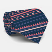 Modern geometrisch tribaal patroon stropdas (Opgerold)