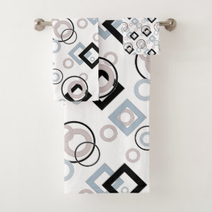 Modern geometrisch veelkleurig patroon bad handdoek