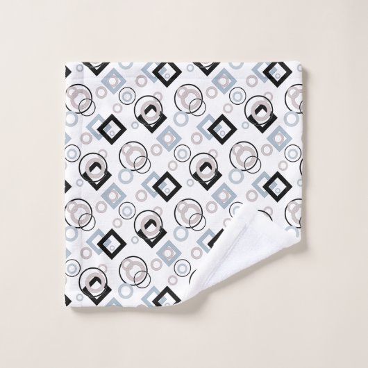 Modern geometrisch veelkleurig patroon bad handdoek (Wasdoekje)