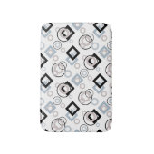 Modern geometrisch veelkleurig patroon badmat (Voorkant Verticaal)