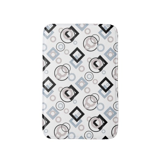 Modern geometrisch veelkleurig patroon badmat (Voorkant Verticaal)